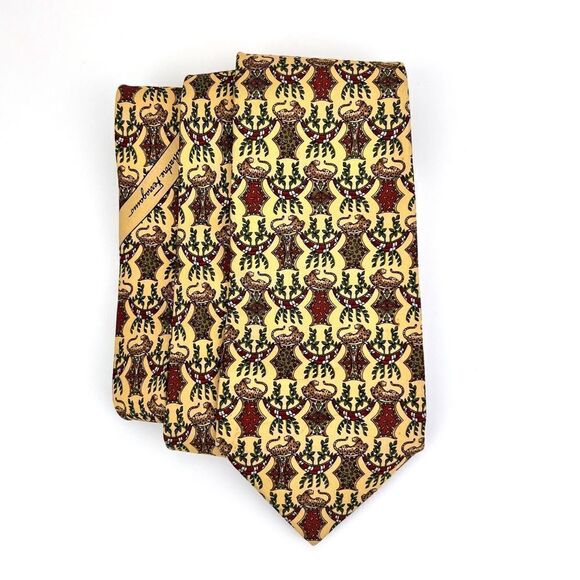 Salvatore Ferragamo Silk Tie Leopard Design - Picture 1 of 7